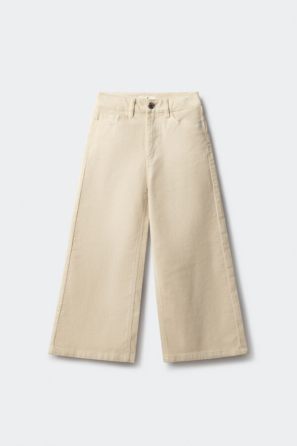 Springfield Kids Calça culotte de microveludo cotelê para meninas estampado