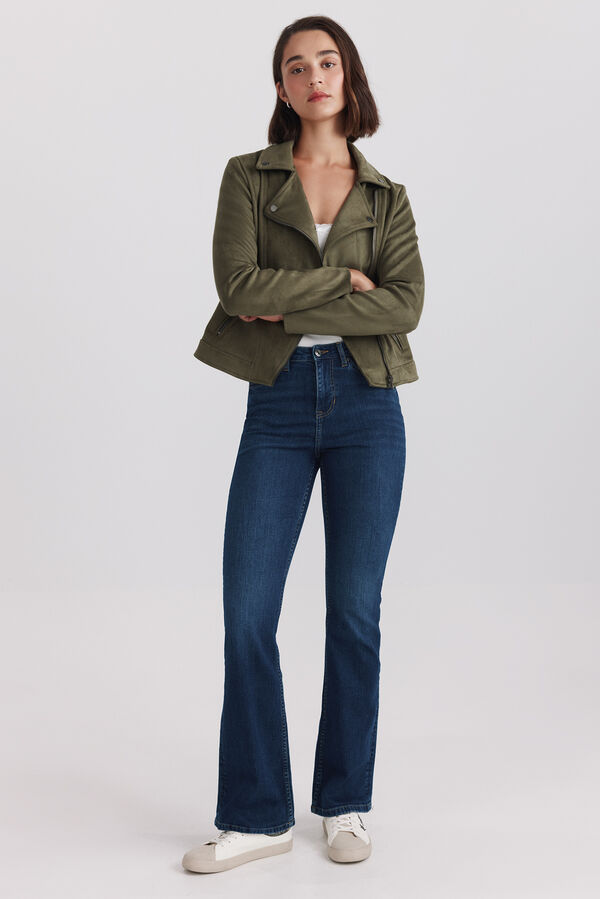 Springfield Bootcut high-rise jeans blue