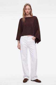 Koton Camisola cropped de gola barco cru