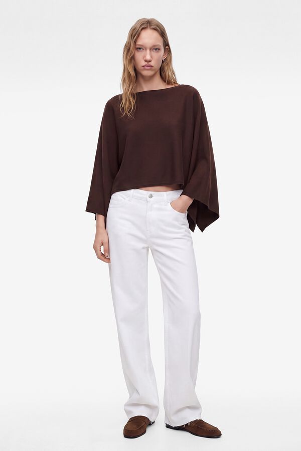 Koton Camisola cropped de gola barco cru
