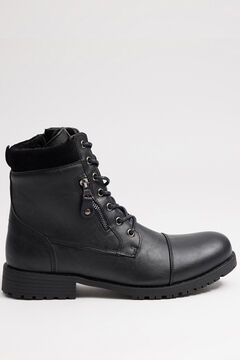Springfield Military-style boots with zip detail black