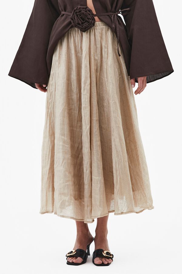 Oxxo Falda midi-larga kaki