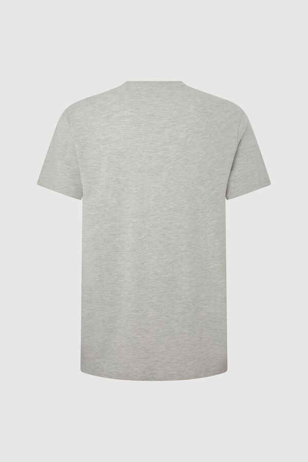 Springfield Camiseta Fit Regular Logo Varsity gris claro