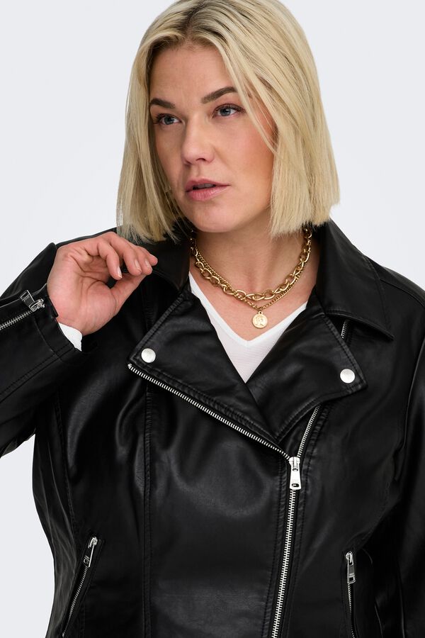 Only Carmakoma Plus size biker jacket black