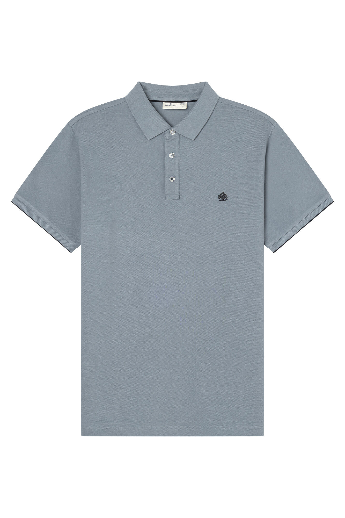 Springfield Piqu&eacute; contrast cuff slim fit polo shirt