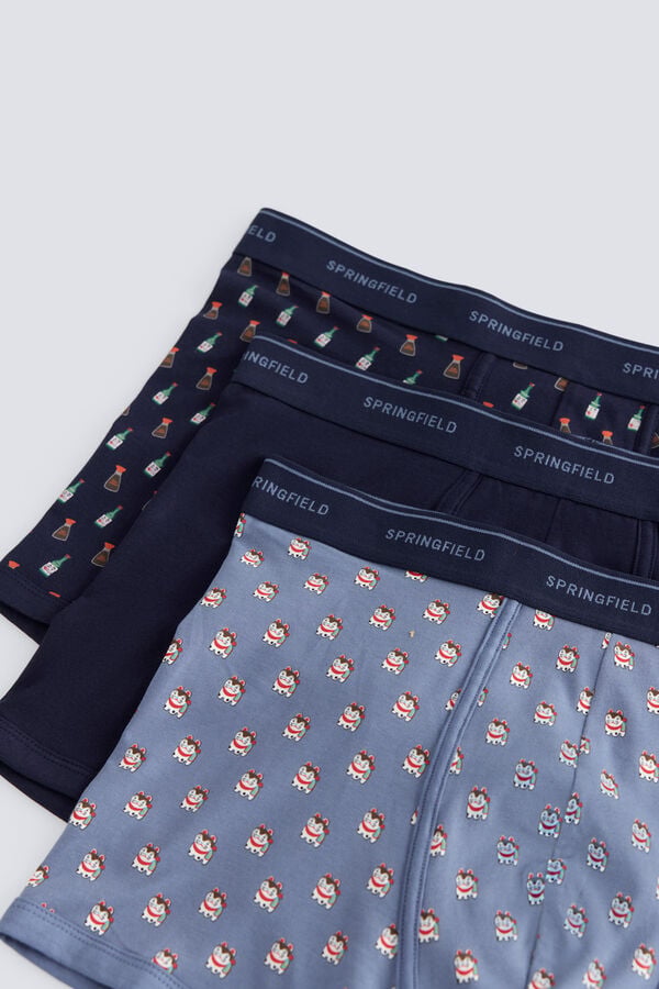Springfield Pack 3 Japanese boxers blue