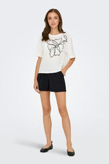 JDY Short de pinzas negro