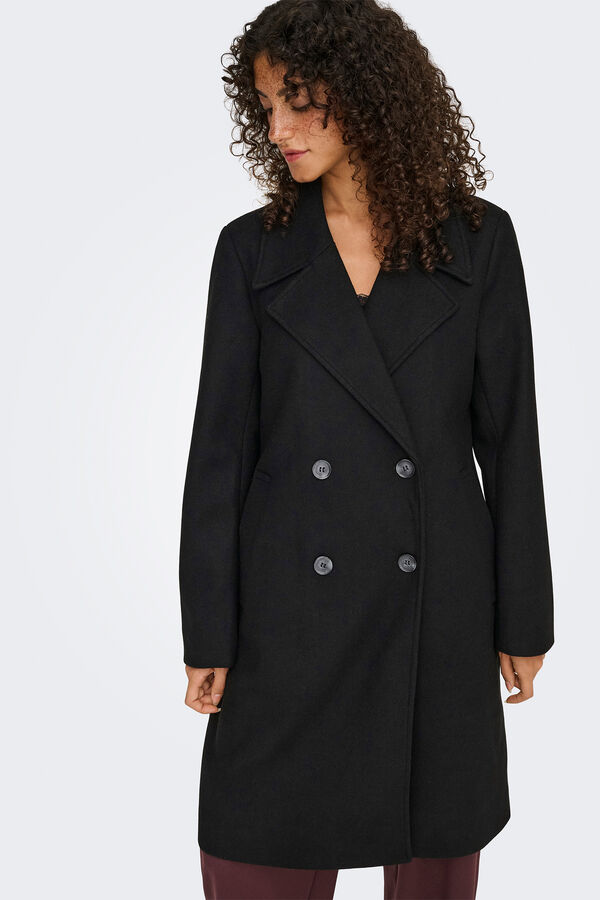 Only Long cloth coat black