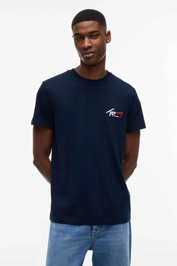 Tommy Jeans Slim fit short-sleeved T-shirt blue