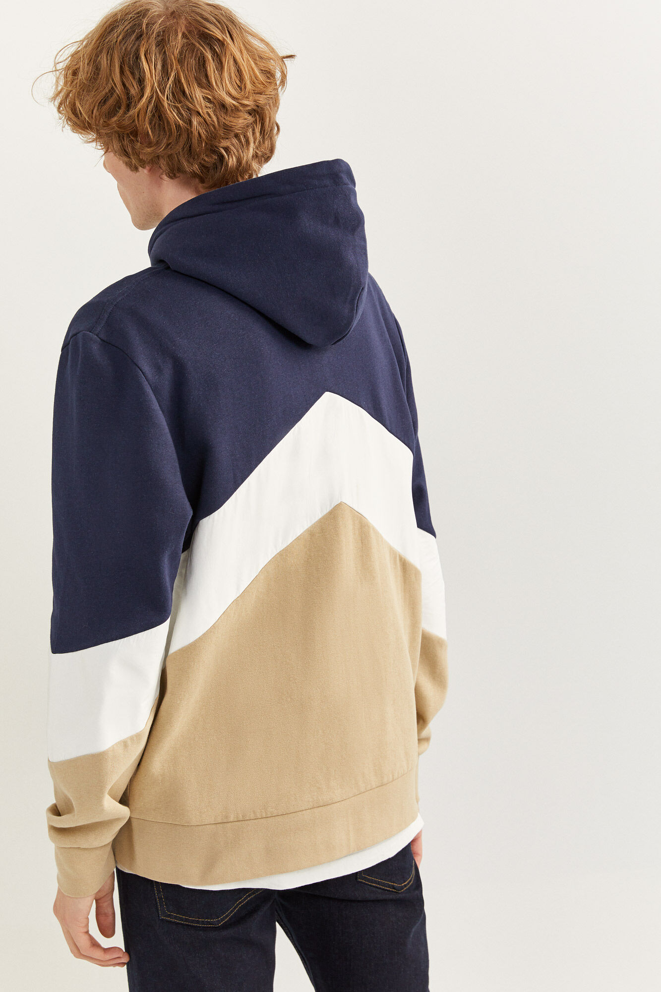 colour block hoodie