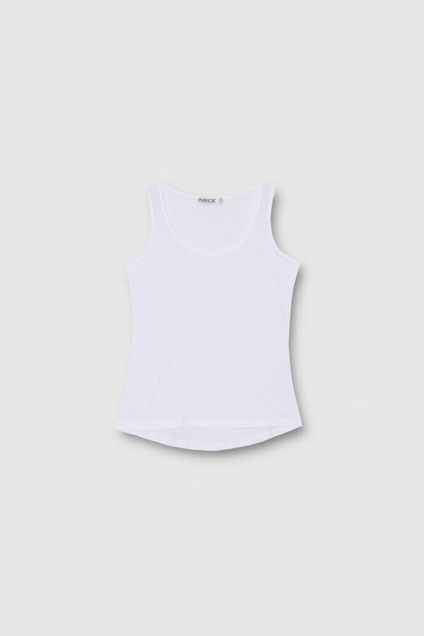 Inside Basic racer back T-shirt white