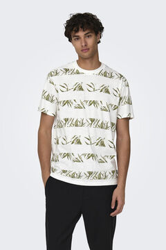 Springfield Palm print T-shirt fehér