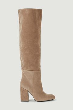 Springfield Faux suede boots beige