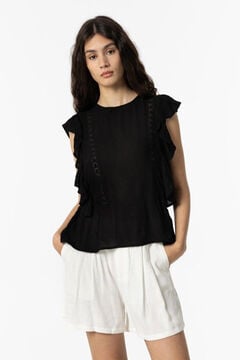Springfield Blouse with Lace and Ruffles black