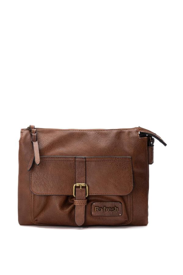Refresh Bolso bandolera detalles met&aacute;licos marr&oacute;n