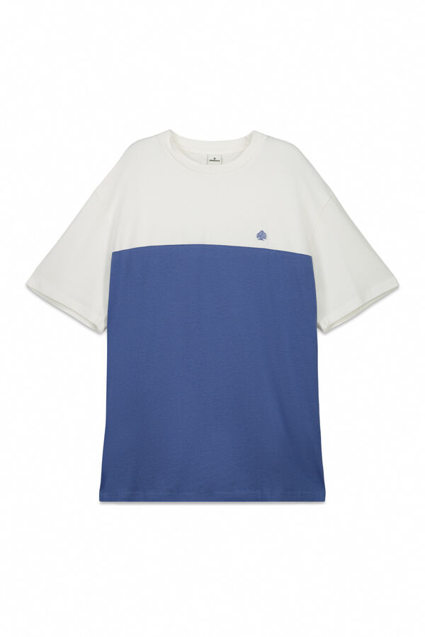 Springfield T-shirt efeito colorblock bege