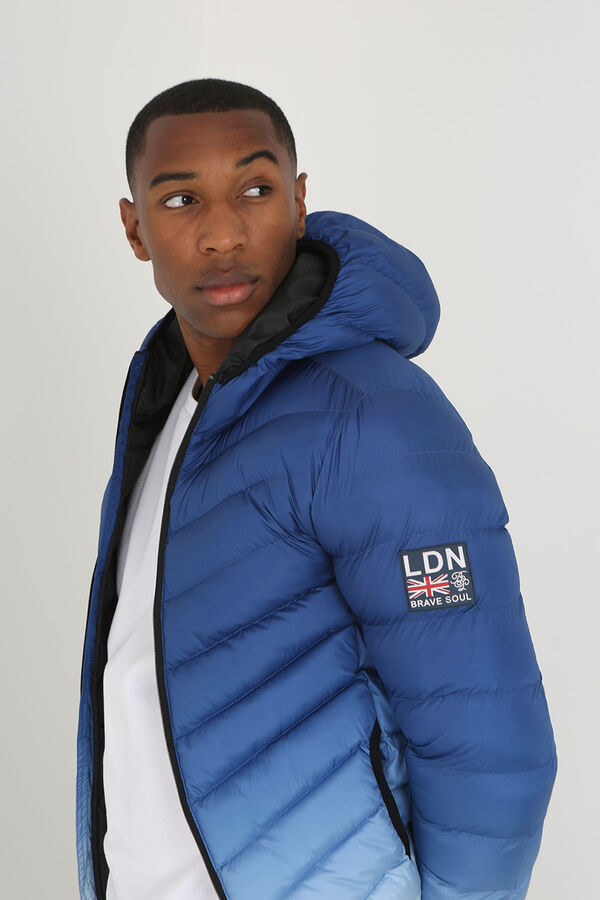 Springfield Quilted jacket with hood blue
