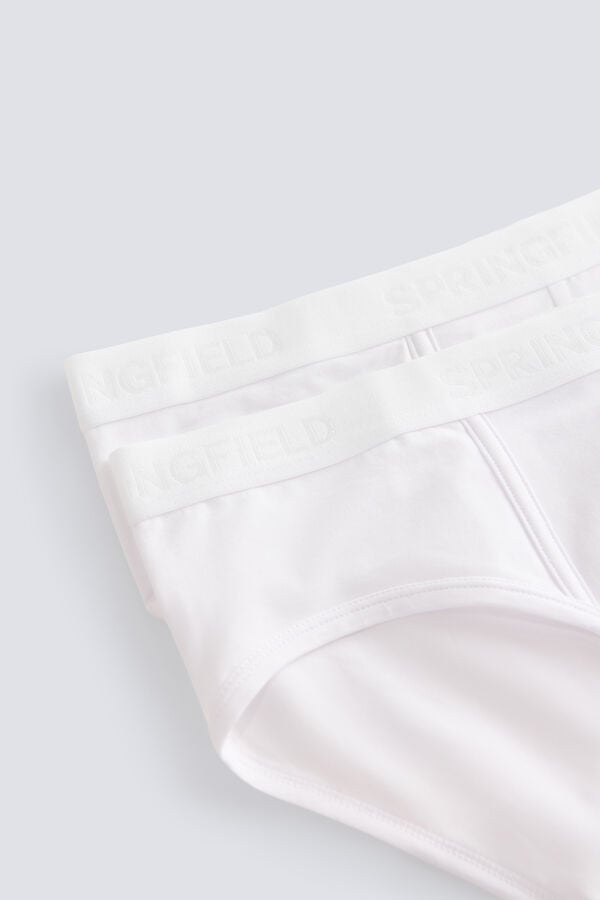 Springfield Pack 2 plain briefs white