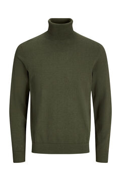 JJ REBEL Jersey fino cuello vuelto verde