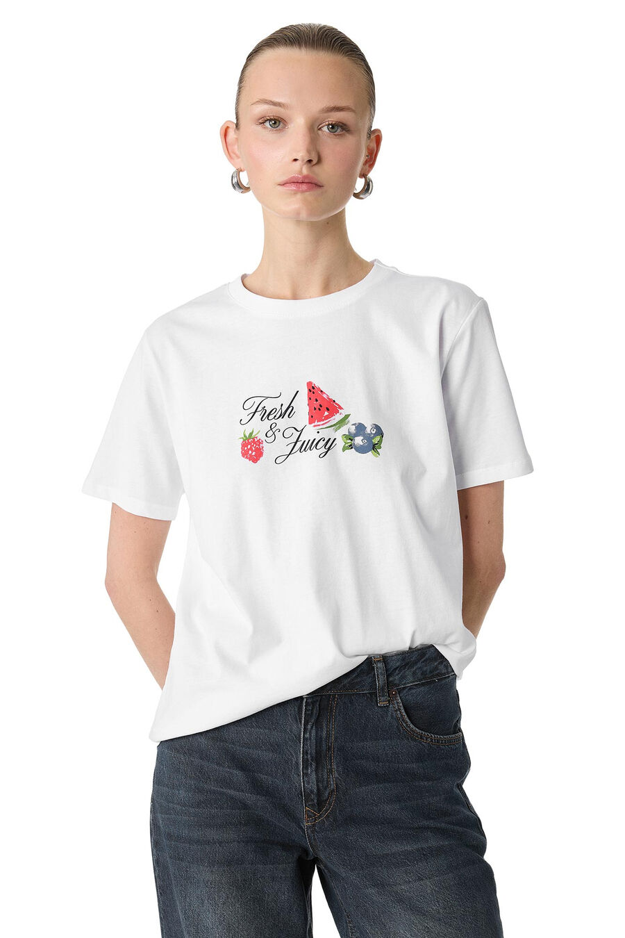 Camiseta manga corta estampada