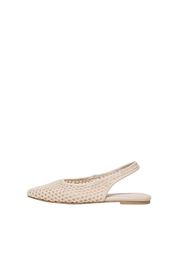 Only Bailarina plana calada beige
