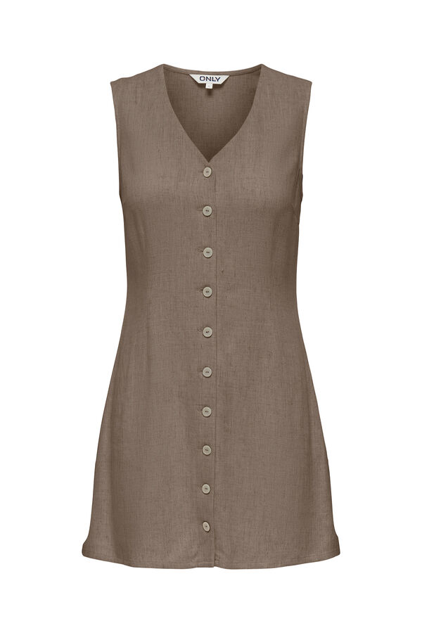 Only Linen short dress nude