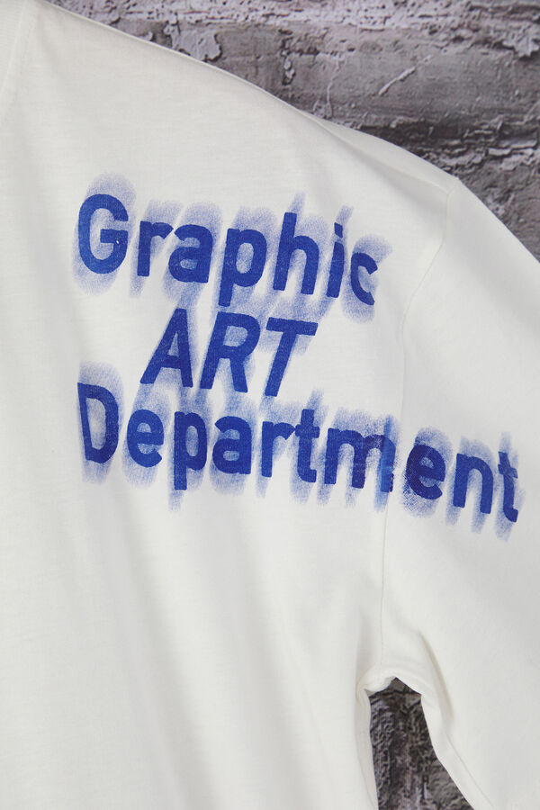 Trendyol Camiseta oversize manga corta marfil