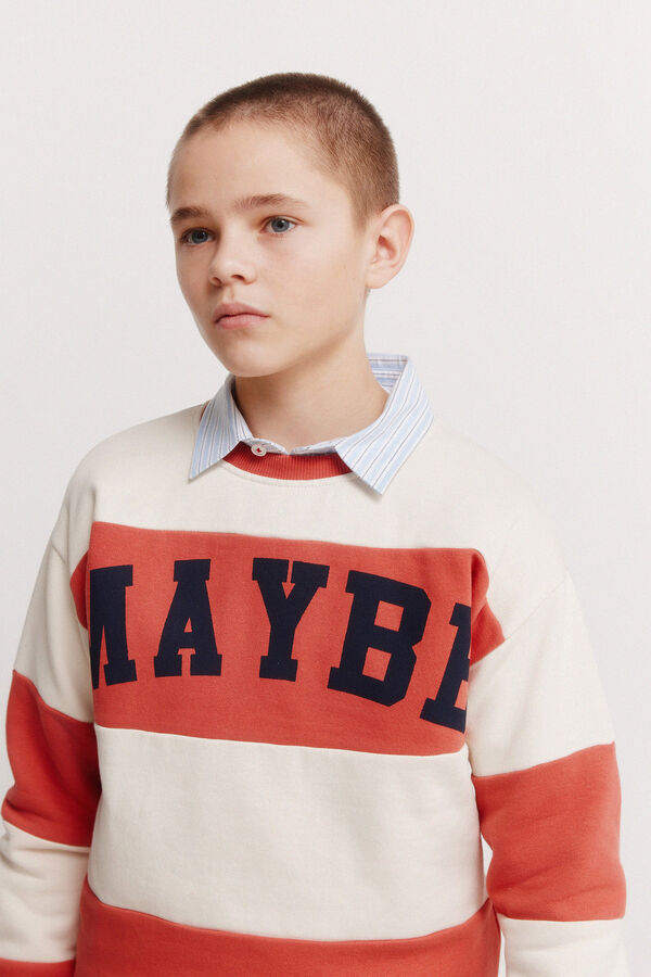 Springfield Kids Prugasti duks za dečake Crvena