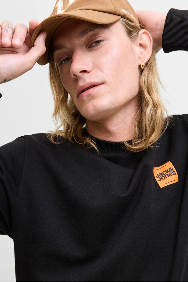 Jack & Jones Sudadera logo contraste negro
