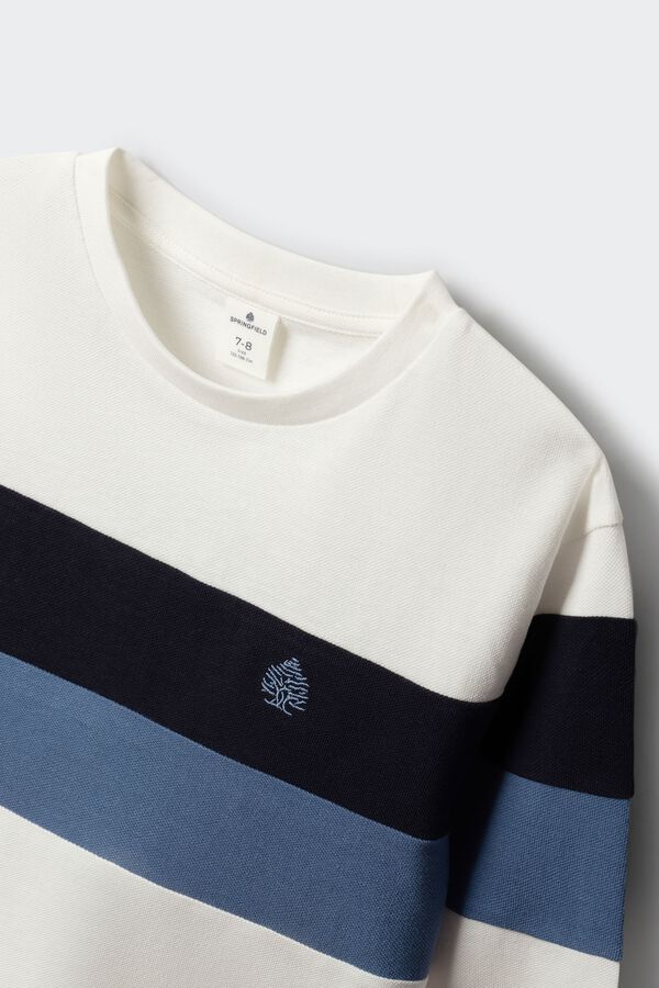 Springfield Kids T-shirt manga comprida b&aacute;sica para menino bege