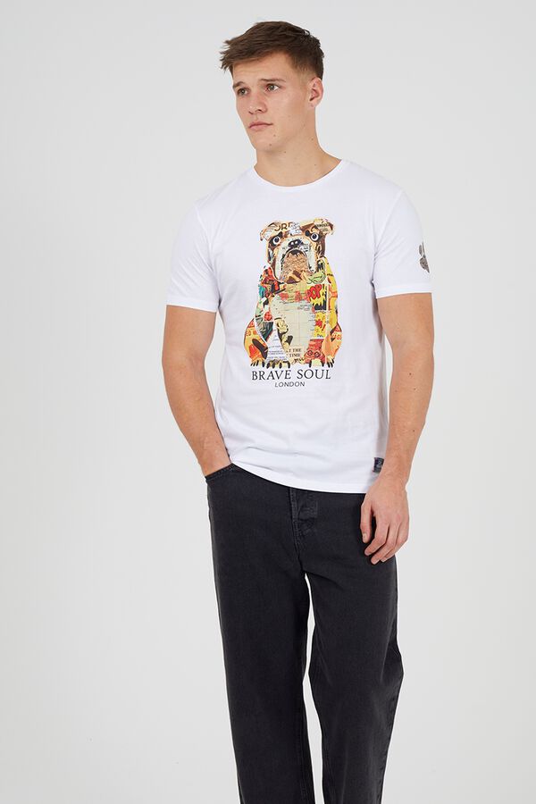 Brave Soul T-shirt de manga curta branco