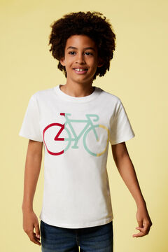 Springfield Biciklimintás póló fiúknak természetes