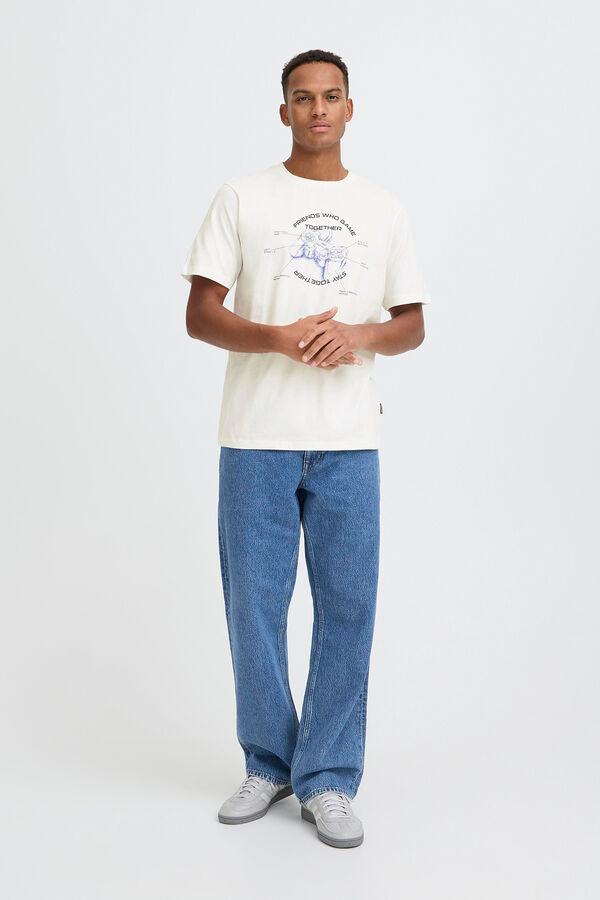 Blend Short-Sleeve T-Shirt blanc