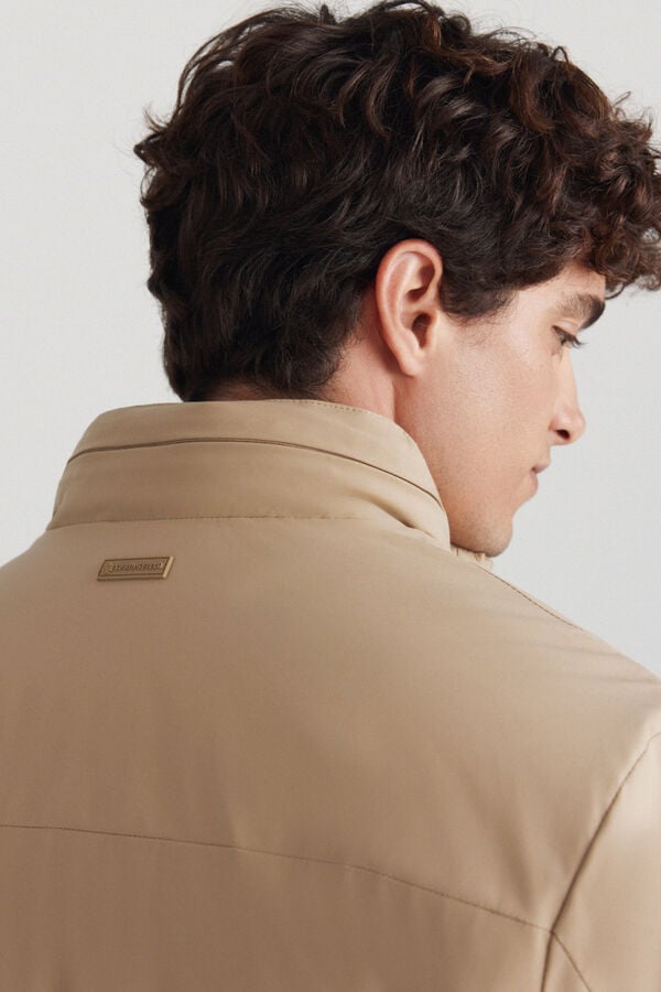 Springfield Puffer technical jacket brown