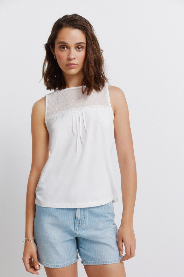 Springfield Plumetis vest top brown