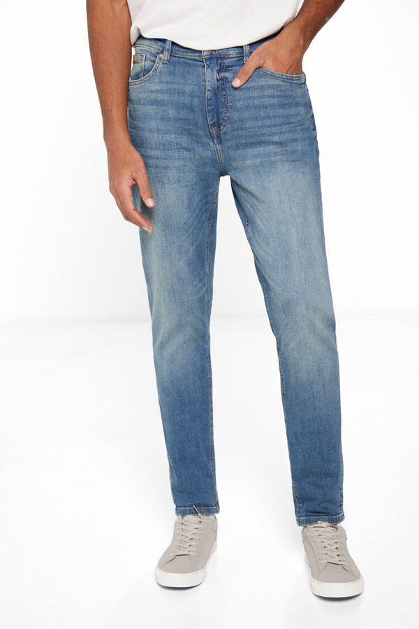 Springfield Medium-dark wash slim fit jeans blue