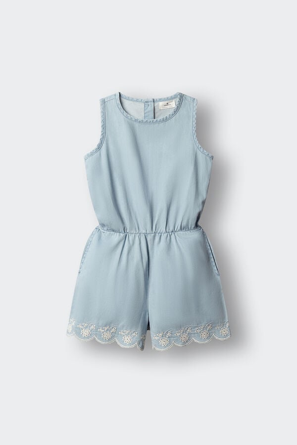 Springfield Kids Peto corto denim troquelado ni&ntilde;a azul