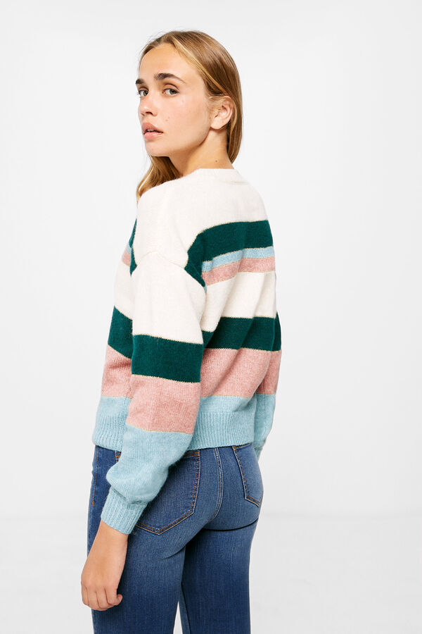 Springfield Wool colour block stripes jumper natural
