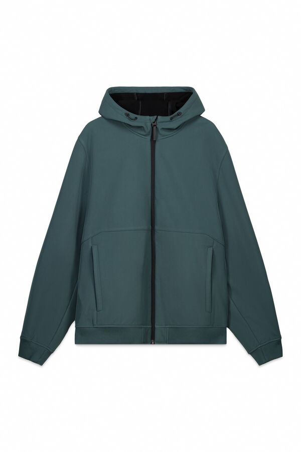 Springfield Softshell jacket with hood blue