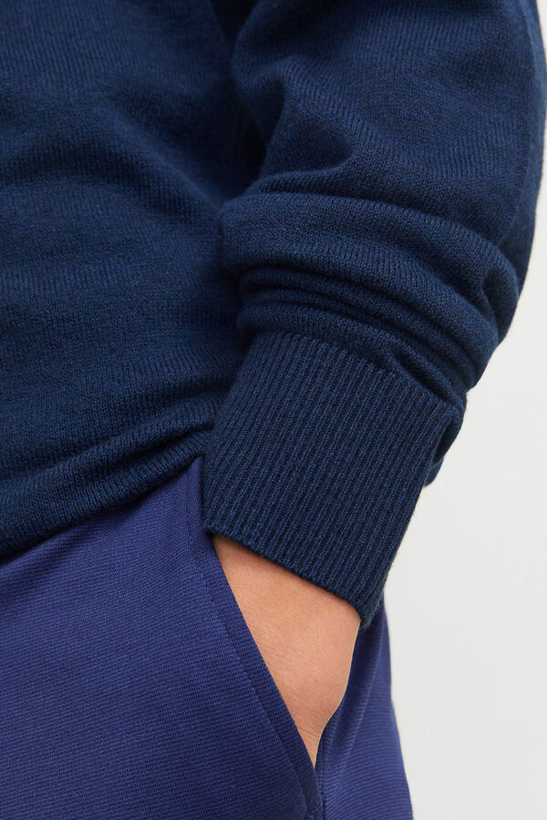 Jack & Jones Junior Jersey con cuello cremallera azul