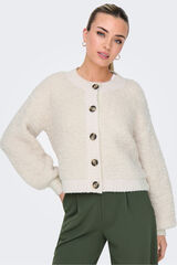 JDY buttons fastening cardigan grey