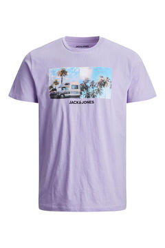 Springfield Printed short-sleeved T-shirt violet