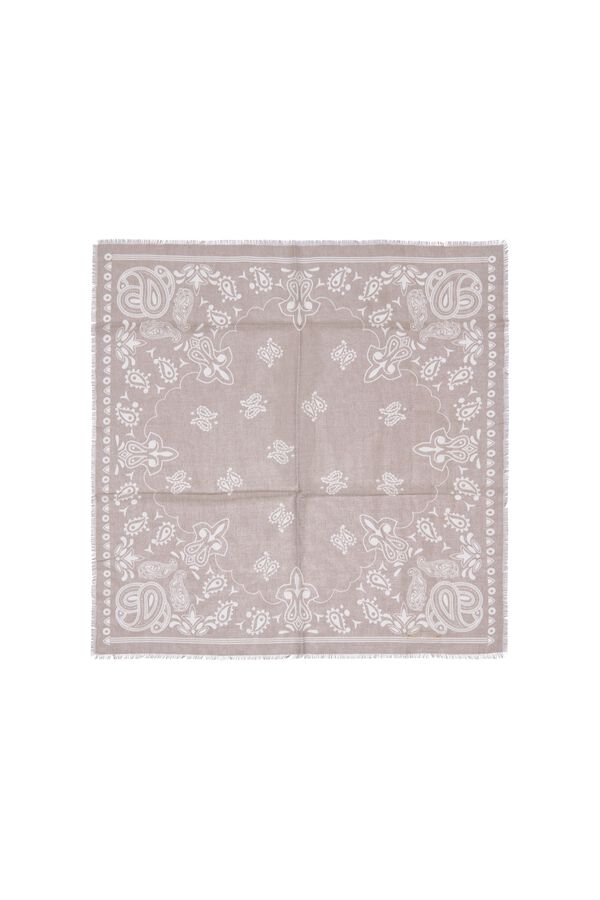 Only Paisley print scarf grey
