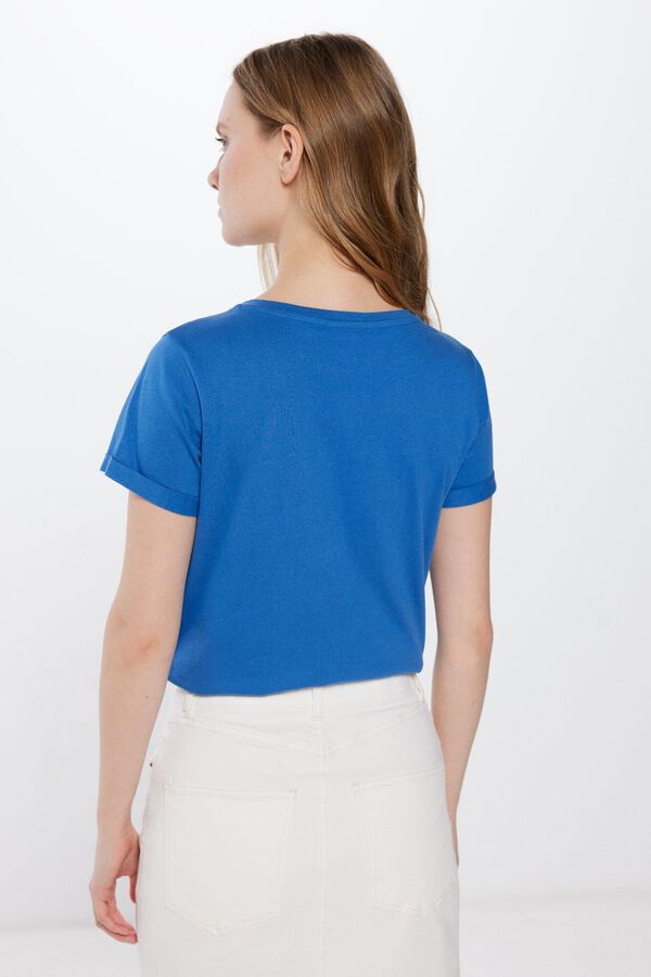 Springfield Majica s morskim grafičkim printom plava