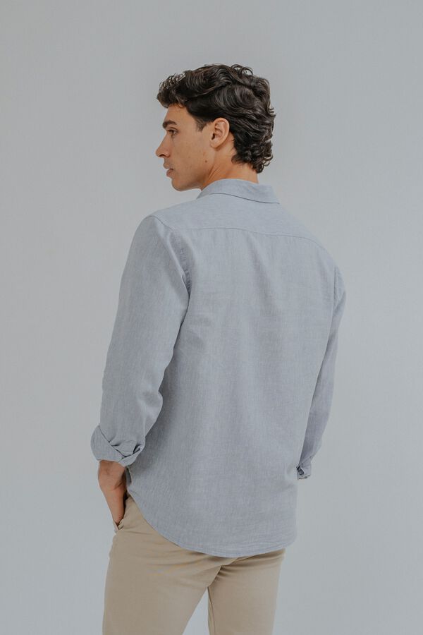 Celopman Camisa lino azul