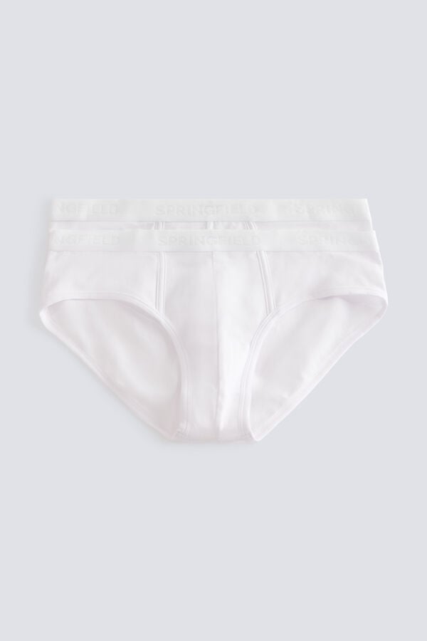 Springfield Pack 2 plain briefs white