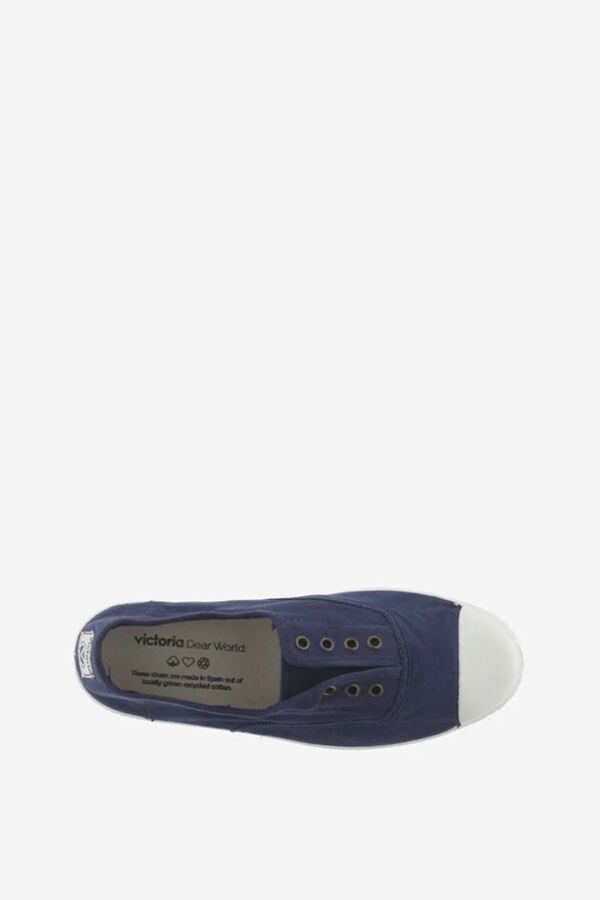 Springfield Inglesa elastic coloured canvas sneakers kék