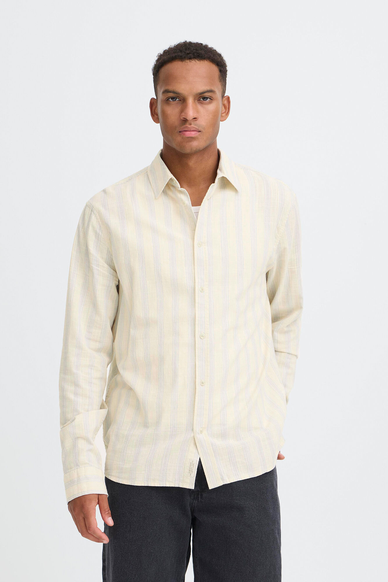 Blend Camisa de algod&atilde;o de manga comprida