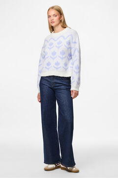 Pieces Floral print round neck sweater