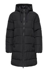 Only Sobretudo longo acolchoado preto